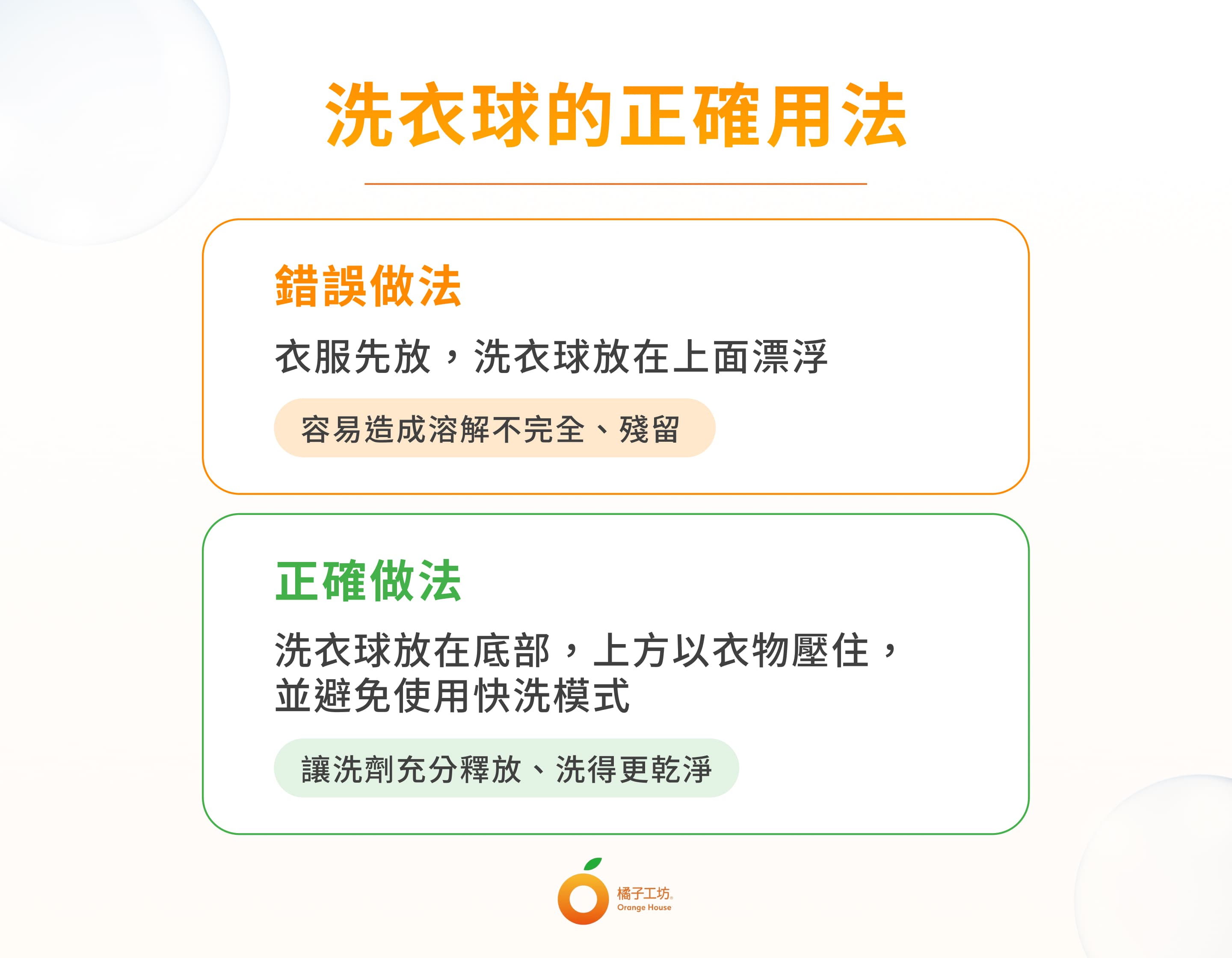 洗衣球的正確用法