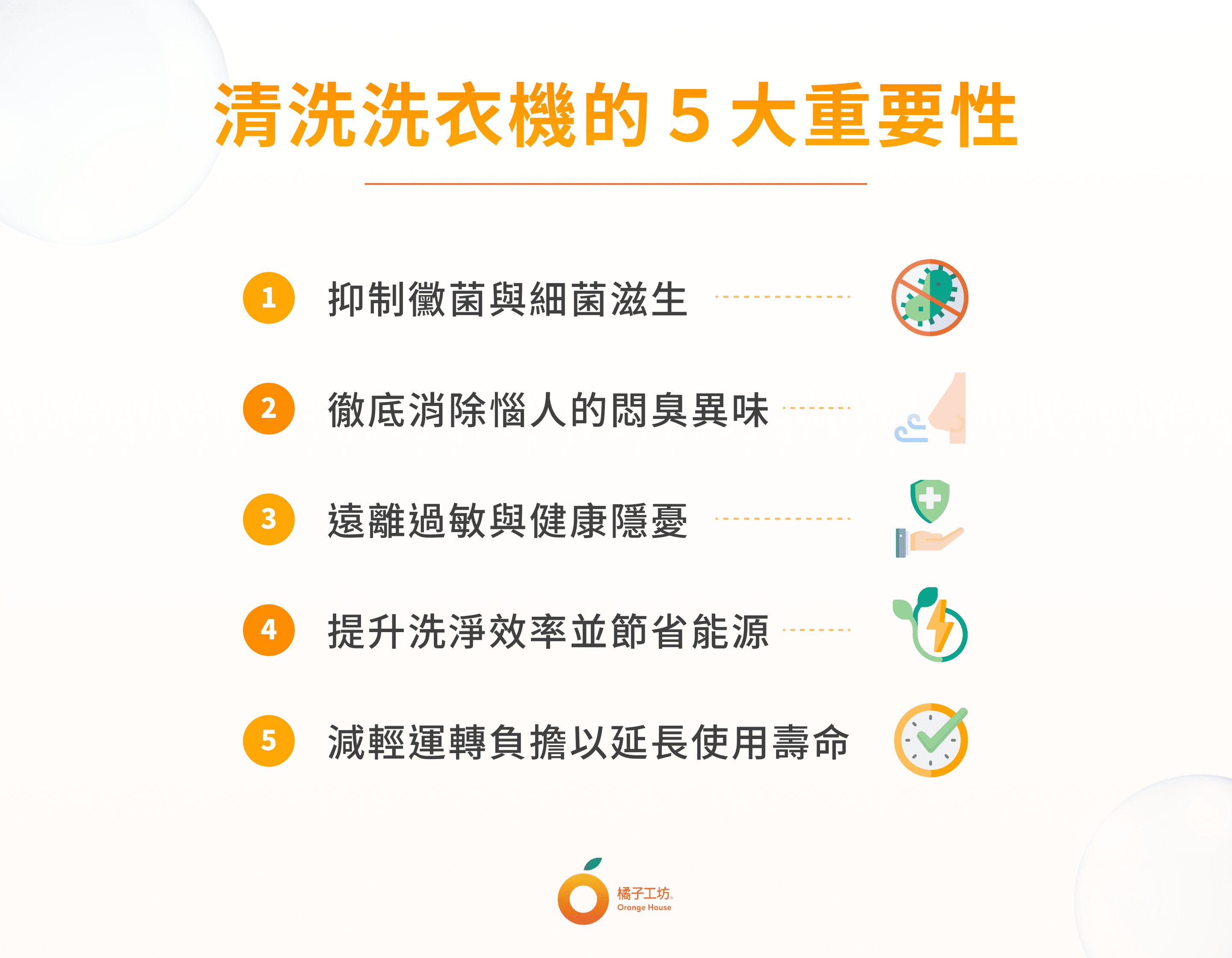 清洗洗衣機的5大重要性